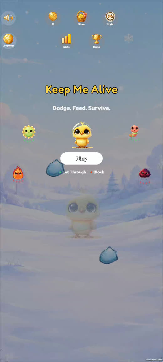 Keep Me Alive main menu